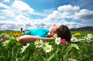 Little girl dreaming