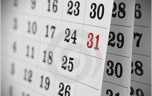 end of year calendar