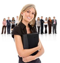 happy professional business woman