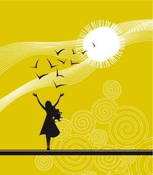 women and sunshine
