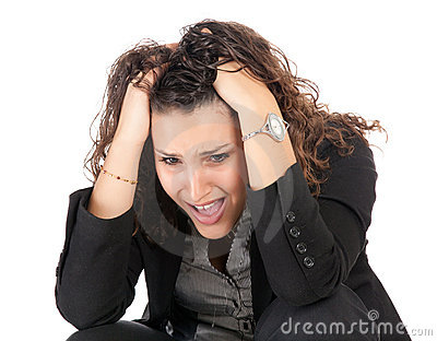 woman in business under stress