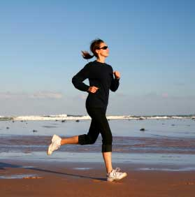 woman running