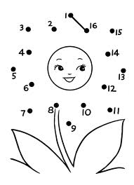 connect the dots to draw a flower